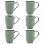 6 Canecas Flat Verde